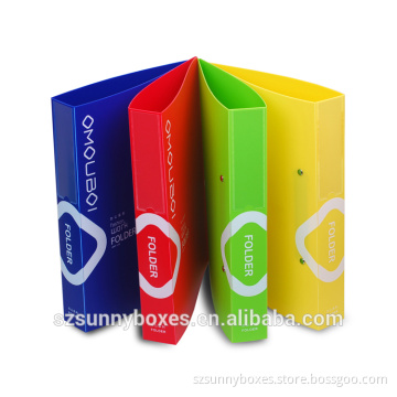 A4 Custom Color PP Metal Ring Binder File Folder With Pockets